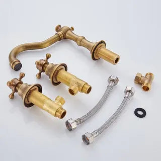 Karon - Antique Double Handle Hot/Cold Mixer Basin Tap