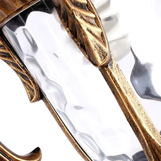 Julius - Double Head Classic Ripple Glass Outdoor Courtyard Lighting Fixture