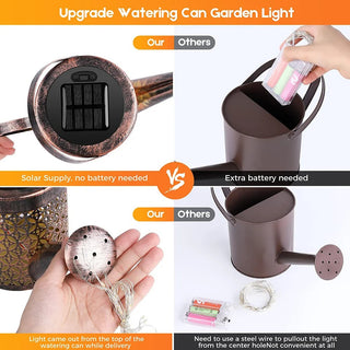 Cleora - Solar Watering Can Outdoor Floor Light
