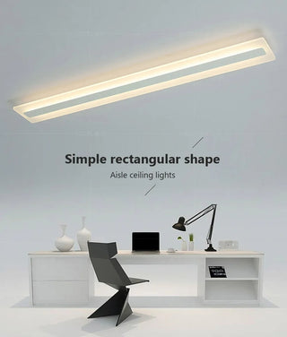 Gabiley - Wooden LED Modern Rectangular Ceiling Light Bar