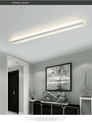 Gabiley - Wooden LED Modern Rectangular Ceiling Light Bar