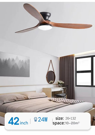 Belisario - 42/52Inch 3 Blade Brown Ceiling Fan with LED Light
