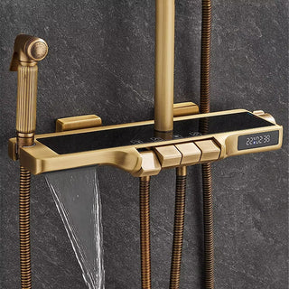 Bradley - Antique Thermostatic Digital Display Waterfall Shower Set