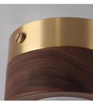 Teques - Minimalist Walnut Wooden Flush Mount Downlight Ceiling Light