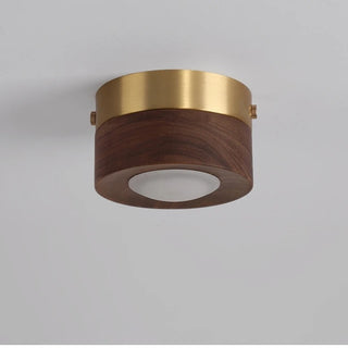 Teques - Minimalist Walnut Wooden Flush Mount Downlight Ceiling Light