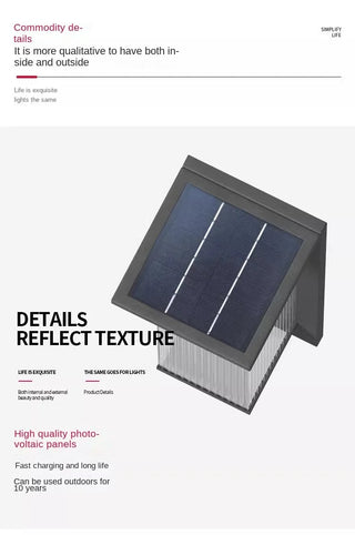 Rhosyn - Modern Simple Outdoor Waterproof Solar Wall Lights
