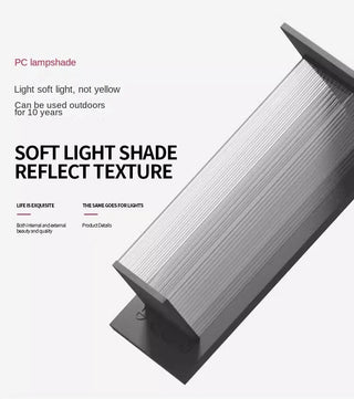 Rhosyn - Modern Simple Outdoor Waterproof Solar Wall Lights