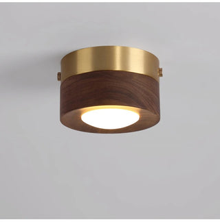 Teques - Minimalist Walnut Wooden Flush Mount Downlight Ceiling Light
