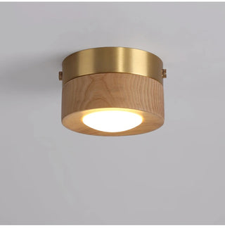 Teques - Minimalist Walnut Wooden Flush Mount Downlight Ceiling Light