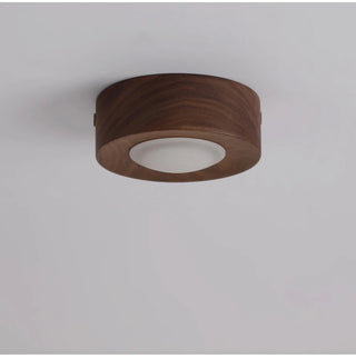 Teques - Minimalist Walnut Wooden Flush Mount Downlight Ceiling Light
