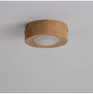 Teques - Minimalist Walnut Wooden Flush Mount Downlight Ceiling Light