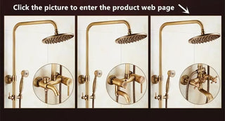 Malaney - Brass Antique Wall Mounted Dual Handle Shower Set