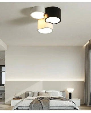 Dushanbe - Minimalist Honeycomb Black & White Combination Ceiling Light