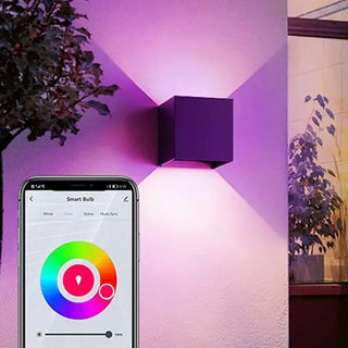 Lewella - Semicircle Waterproof Black Outdoor RGB APP Controlled Wall Light