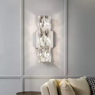 Rosalyn - Modern Luxury Crystal Patterned Glass Up Down Wall Light
