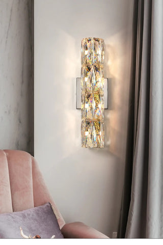 Rosalyn - Modern Luxury Crystal Patterned Glass Up Down Wall Light