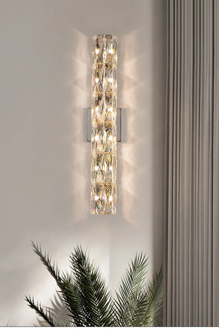 Rosalyn - Modern Luxury Crystal Patterned Glass Up Down Wall Light