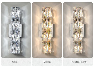Rosalyn - Modern Luxury Crystal Patterned Glass Up Down Wall Light