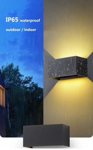 Jonathan - Modern Black Rectangle Up/Down Outdoor Wall Light