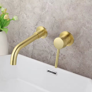 Berniece - Brushed Gold Wall Mounted Basin Tap