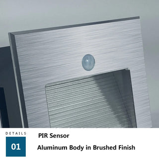Arlet - Embedded Motion Sensor Stair Aisle Wall Light
