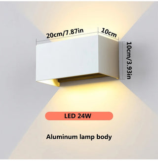 Jonathan - Modern Black Rectangle Up/Down Outdoor Wall Light