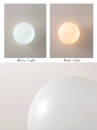 Dion - Minimalistic Circular Glass Gold White Milk Shade Wall Light