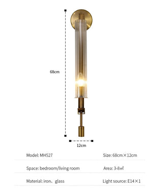 Colette - Modern Gold Glass Wall Light