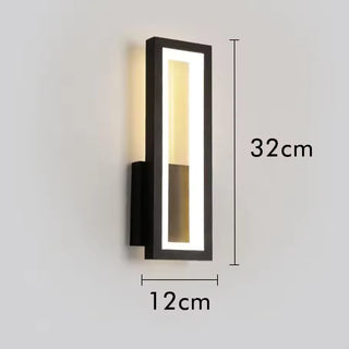 Mabun - Outdoor Modern IP65 LED Long Rectangle Wall Light