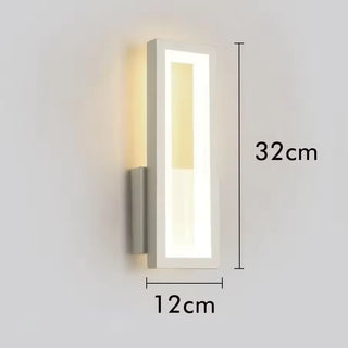 Mabun - Outdoor Modern IP65 LED Long Rectangle Wall Light