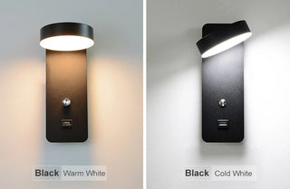 Dorie - LED Wall Reading Light With USB Charger