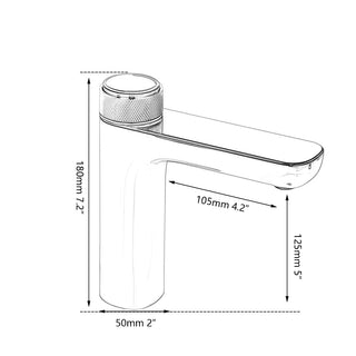 Galen - Smart LED Single Lever Digital Brass Basin Tap