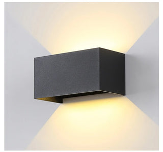 Jonathan - Modern Black Rectangle Up/Down Outdoor Wall Light