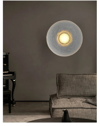 Bellamy - Postmodern Round Transparent Dish Glass Wall Light