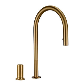 Kathe - Brass Pull Down Hot/Cold Mixer Tap