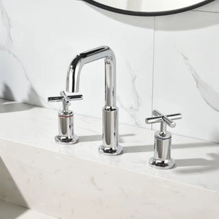 Sheryll - Dual Handle Modern Brushed Basin Tap
