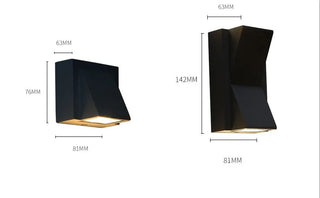 Banks - Dual Head Up/Down Black LED Outdoor Wall Light