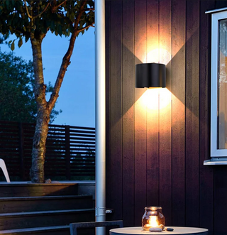 Lewella - Semicircle Waterproof Black Outdoor RGB APP Controlled Wall Light