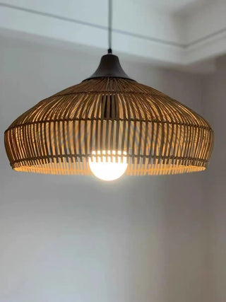 Cayden - Handmade Farmhouse Rattan Pendant Light