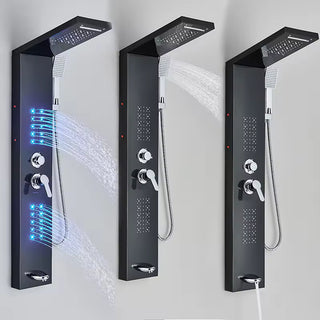 Evander - Bathroom Faucet Hot & Cold Rainfall Mixer Bathroom Shower Panel with LED Light