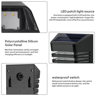Gerens - Solar Garden Outdoor LED Down Wall Light