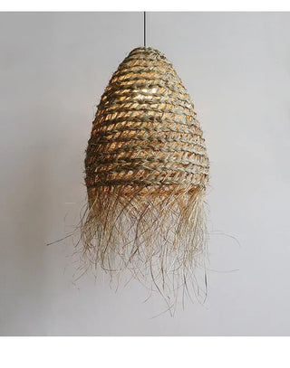 Laron - Wicker Rattan Pendant Round Ceiling Light