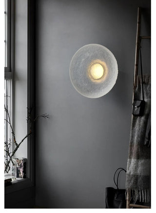 Bellamy - Postmodern Round Transparent Dish Glass Wall Light