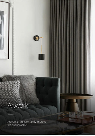 Trena - Acrylic Hanging Round Gold Modern Wall Light