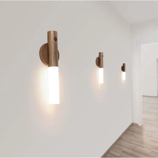 Denise - Detachable Sensor On/Off Reachable Wood Wall Light
