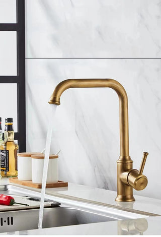 Cris - Antique Bronze Single Handle Crane Mixer Kitchen Tap