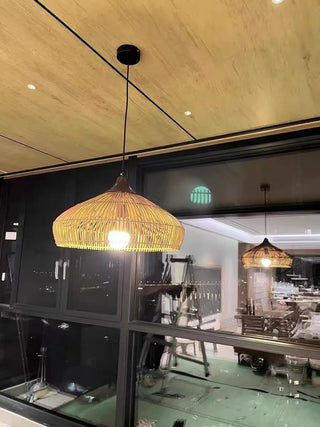 Cayden - Handmade Farmhouse Rattan Pendant Light