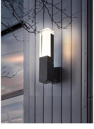 Noah - Modern Black LED Motion Sensor Outdoor Wall Light