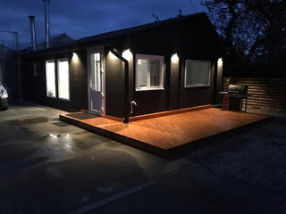 Banks - Dual Head Up/Down Black LED Outdoor Wall Light