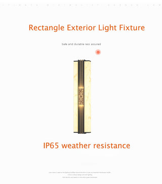 Jaspar - Marble Style Outdoor LED Wall Light Bar